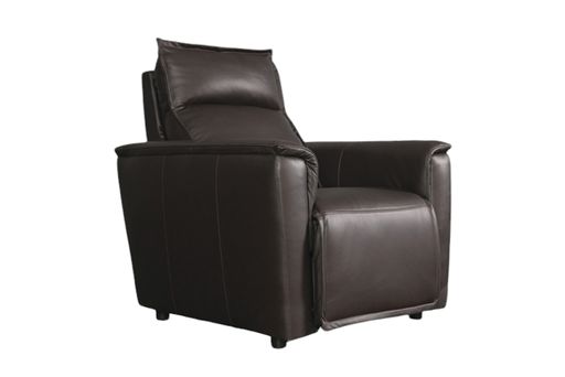 Bassett Club Level Chauncey Power Motion Recliner in Espresso Leather - Chapin Furniture