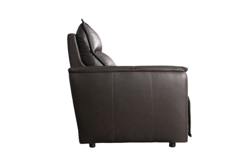 Bassett Club Level Chauncey Power Motion Recliner in Espresso Leather - Chapin Furniture