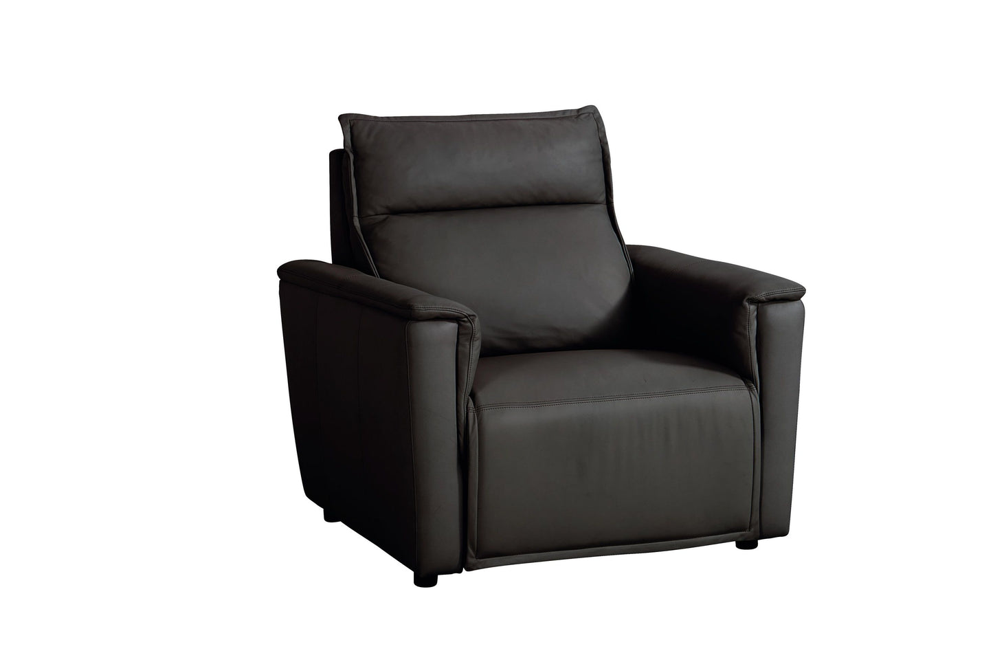 Bassett Club Level Chauncey Power Motion Recliner in Espresso Leather - Chapin Furniture