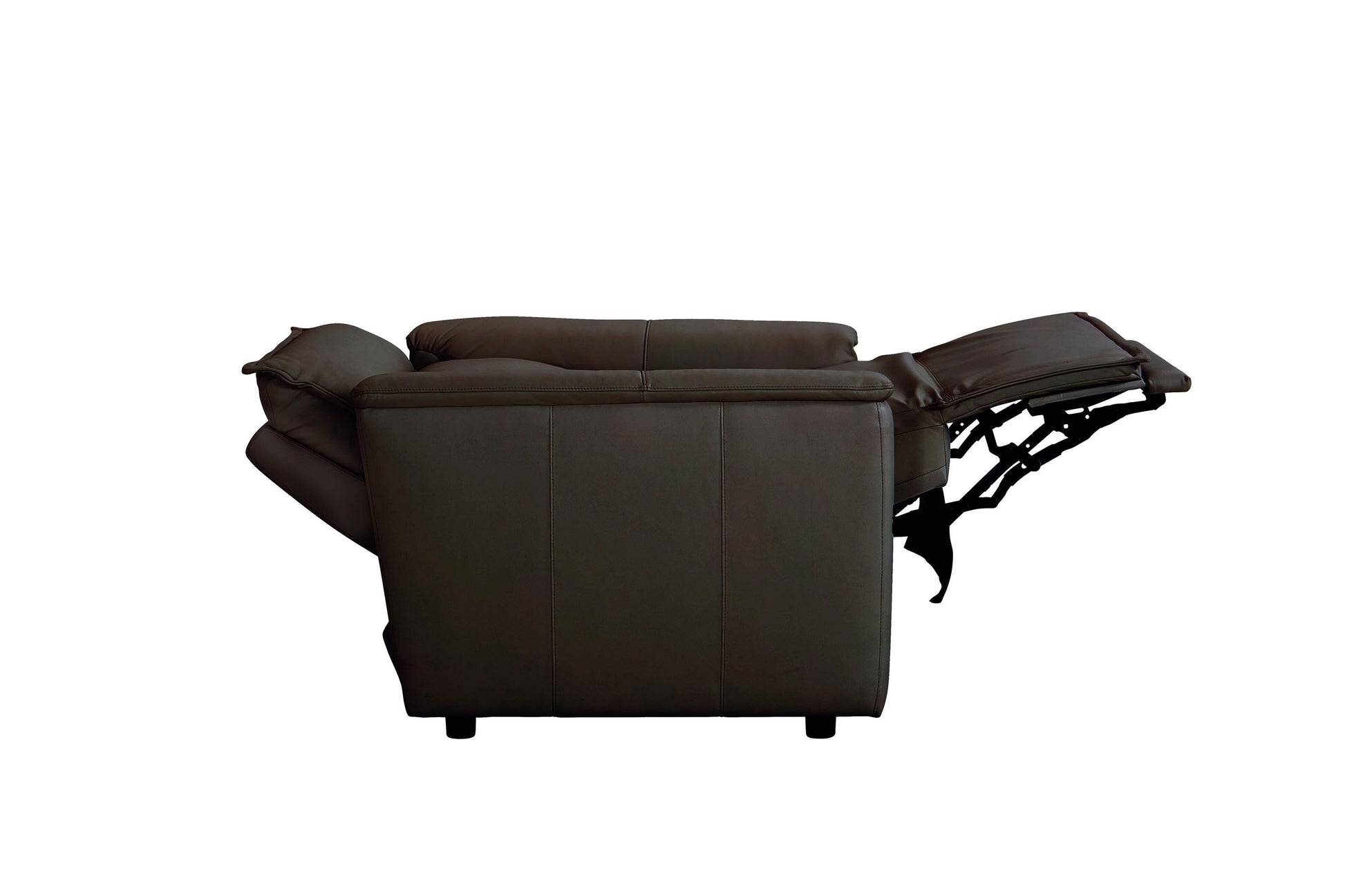 Bassett Club Level Chauncey Power Motion Recliner in Espresso Leather - Chapin Furniture