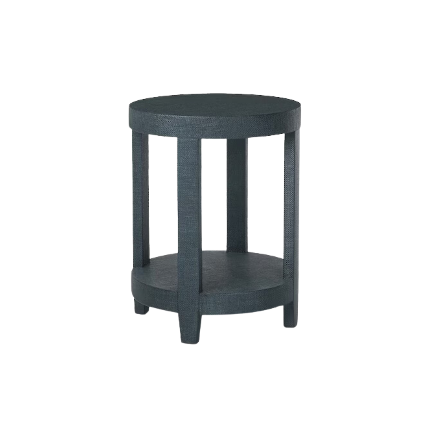 Ventura Raffia Round Lamp Table - Pacific Blue - Chapin Furniture