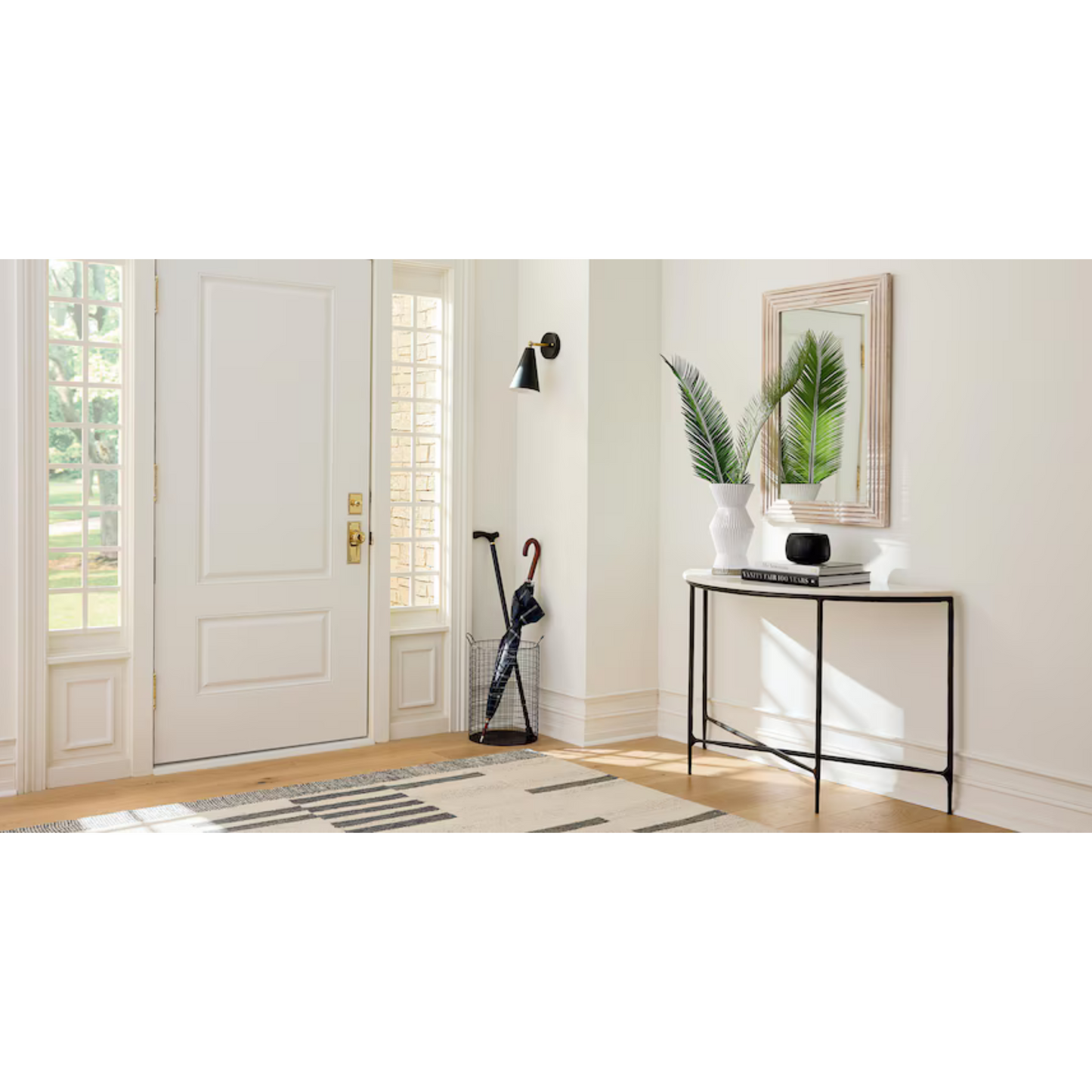 Keswick Demilune Console Table - Black Iron - Chapin Furniture