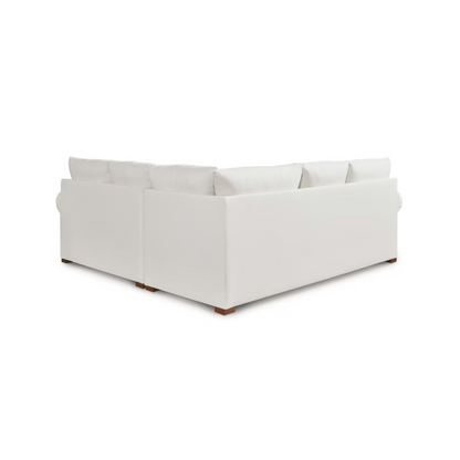Hanover Roll Arm L-Shaped Sectional - Bellaire Cloud - Chapin Furniture