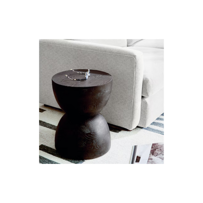 Tahiti Round Lamp Table - Ember - Chapin Furniture