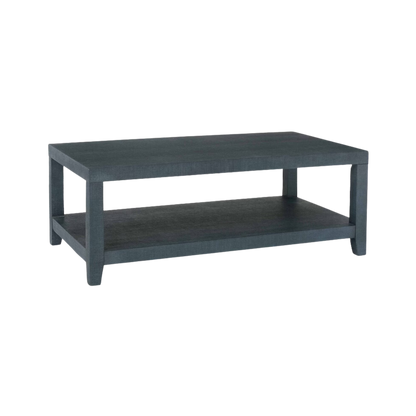 Ventura Raffia Rectangle Cocktail Table - Pacific Blue - Chapin Furniture