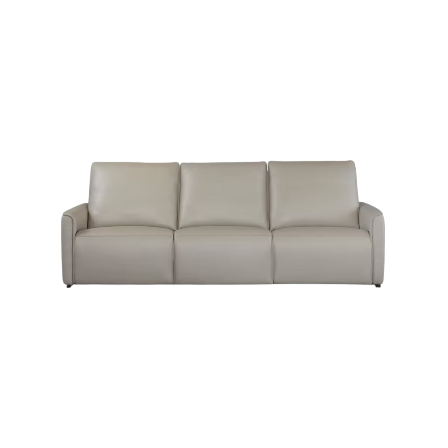 Everett Leather Modular Reclining Sofa - Light Grey - Chapin Furniture