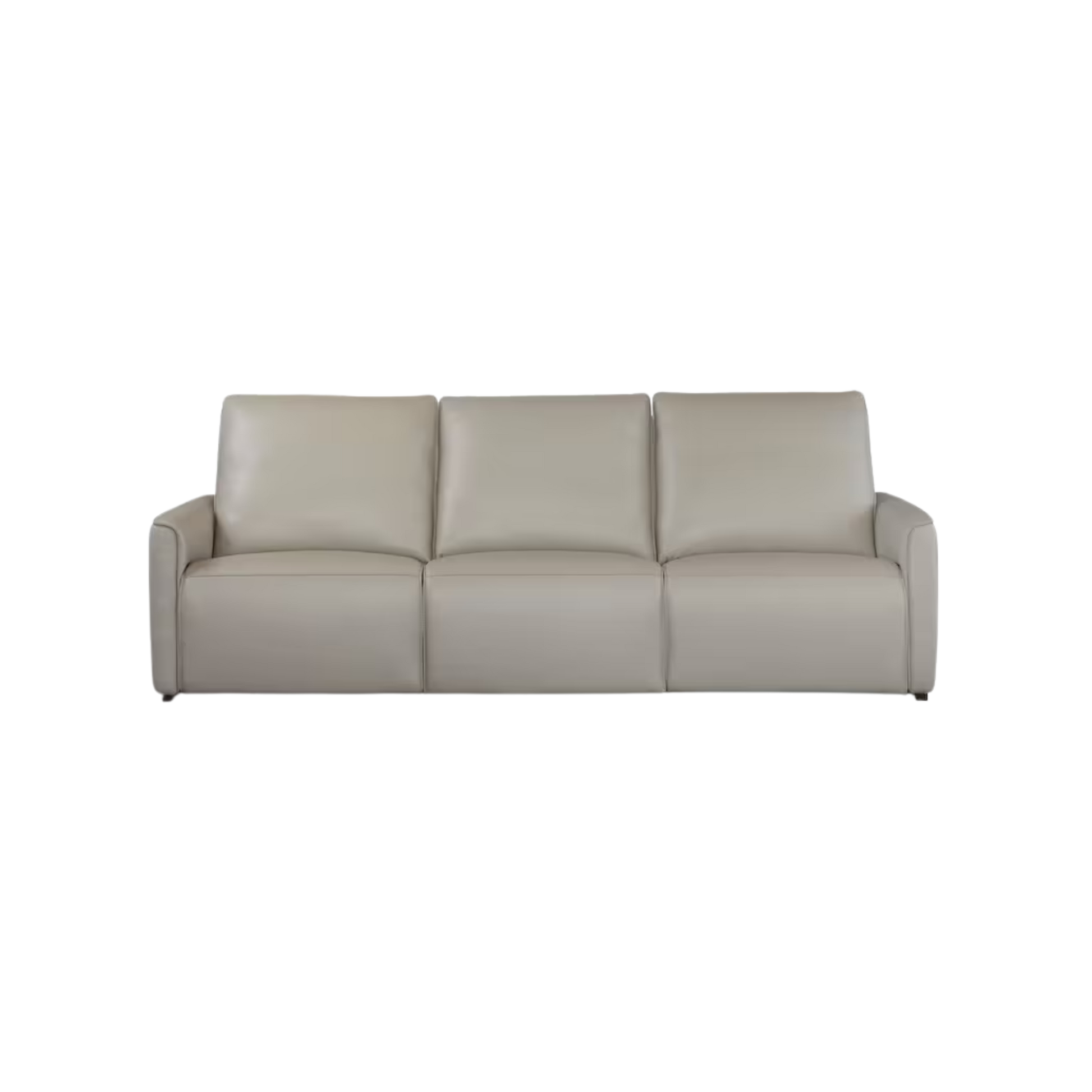 Everett Leather Modular Reclining Sofa - Light Grey - Chapin Furniture