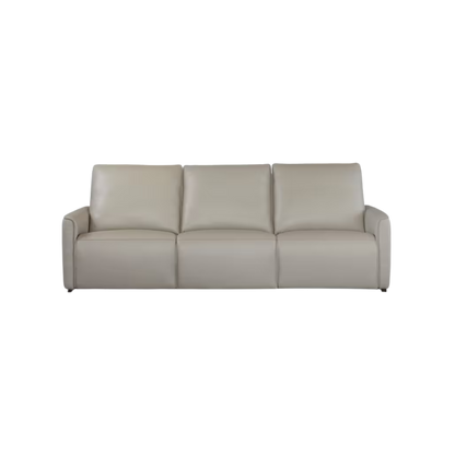 Everett Leather Modular Reclining Sofa - Light Grey - Chapin Furniture
