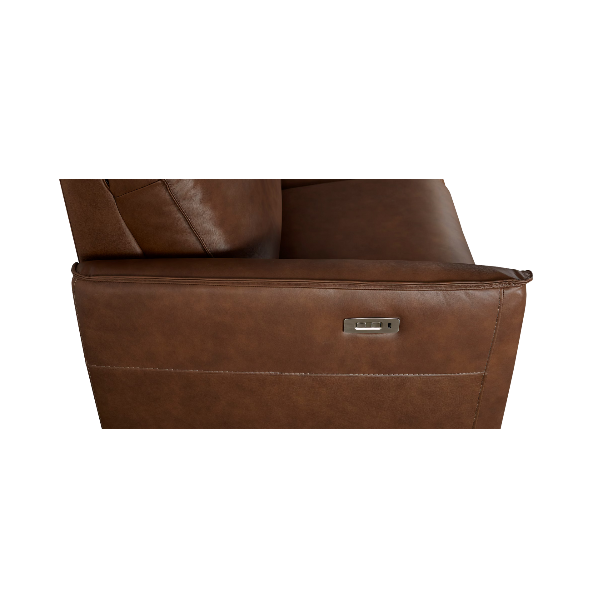 Everett Leather Modular Reclining Sofa - Cork Leather - Chapin Furniture