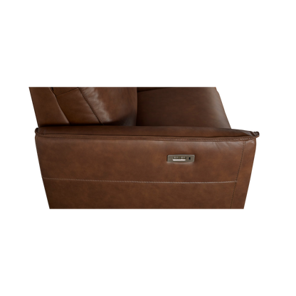 Everett Leather Modular Reclining Sofa - Cork Leather - Chapin Furniture