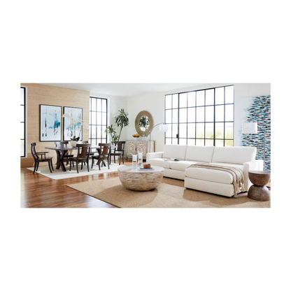 Tahiti Drum Cocktail Table - Copra White Gray - Chapin Furniture