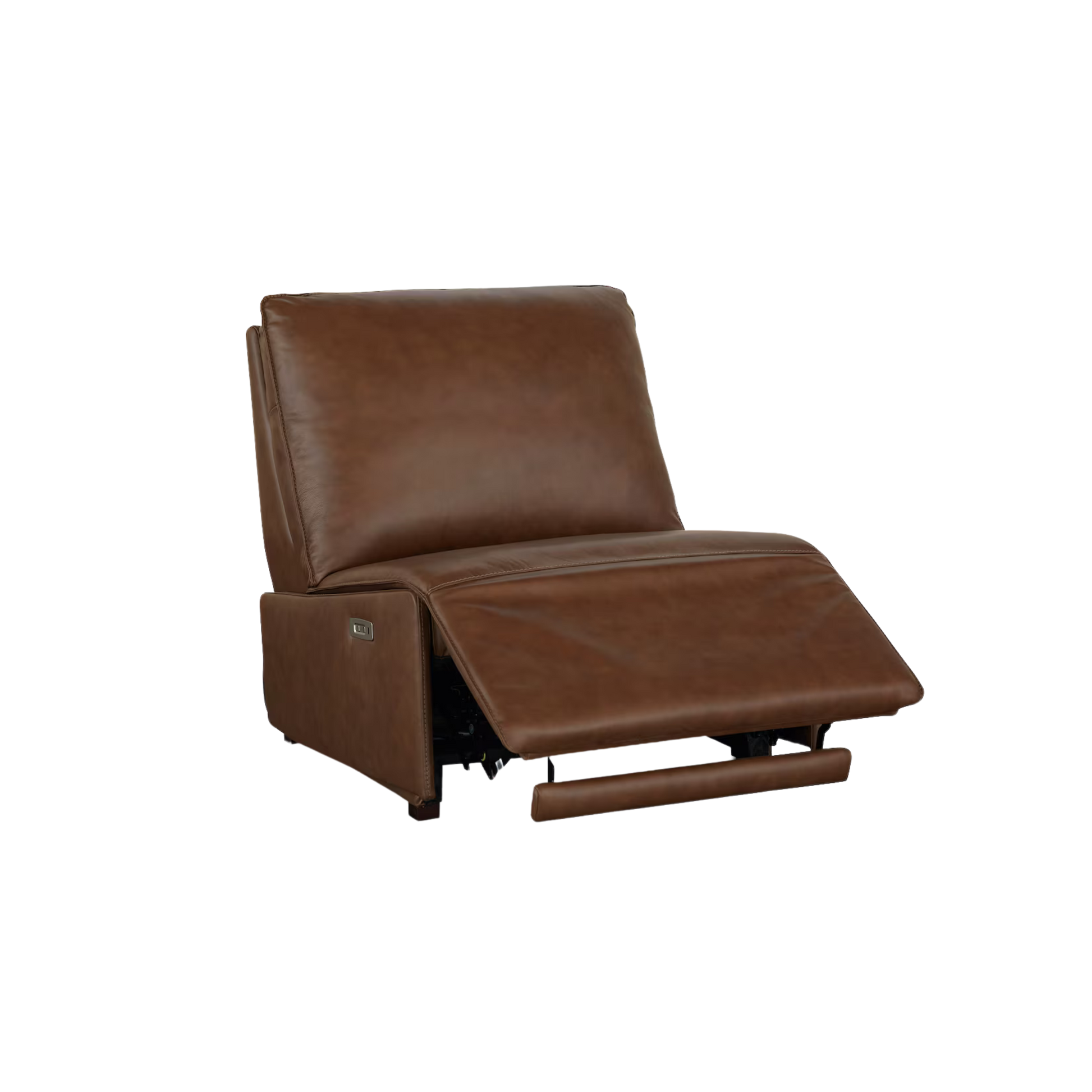 Everett Leather Armless Zero Gravity Power Recliner - Cork Leather - Chapin Furniture