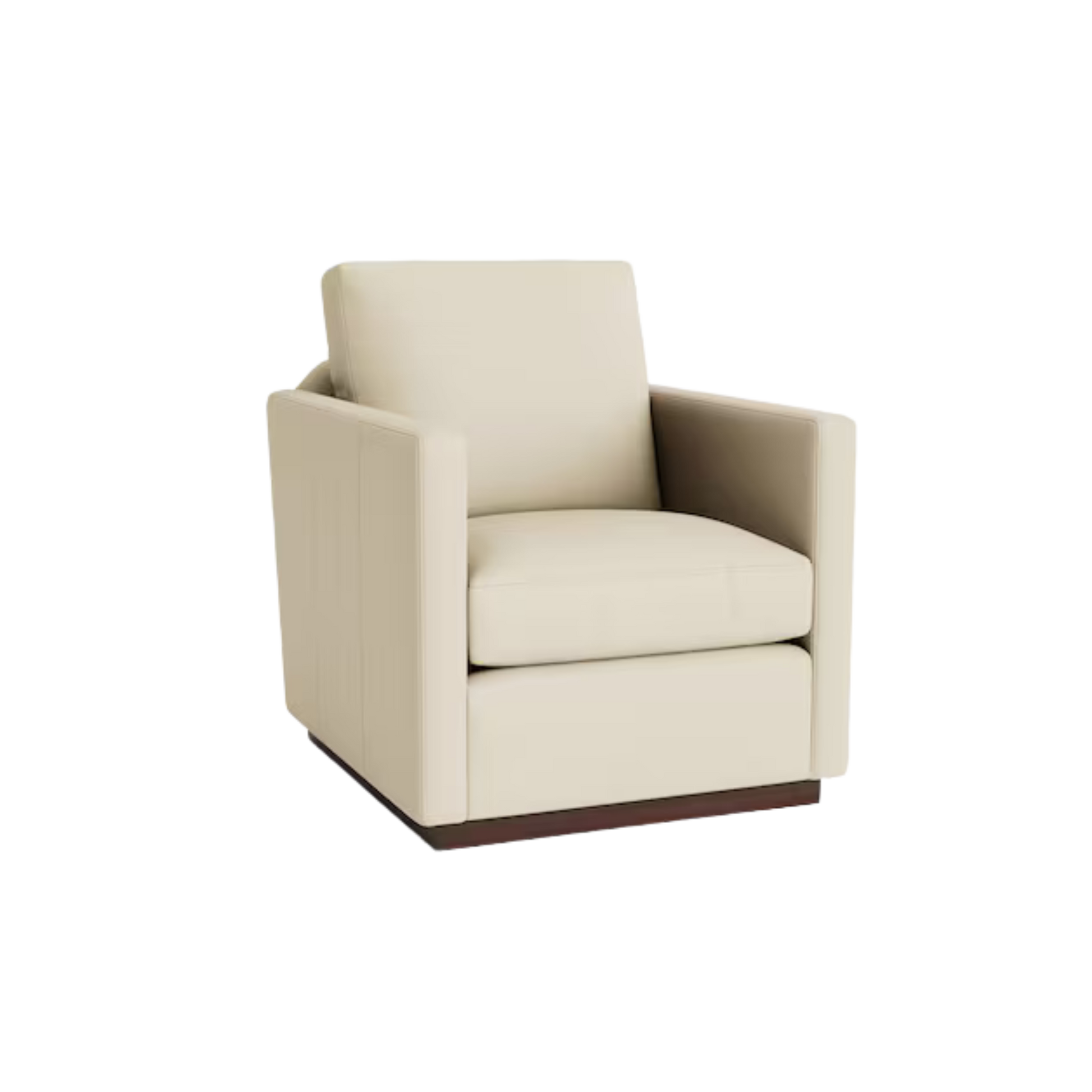 Myles Leather Thin Track Arm Swivel Chair - Custom - Chapin Furniture