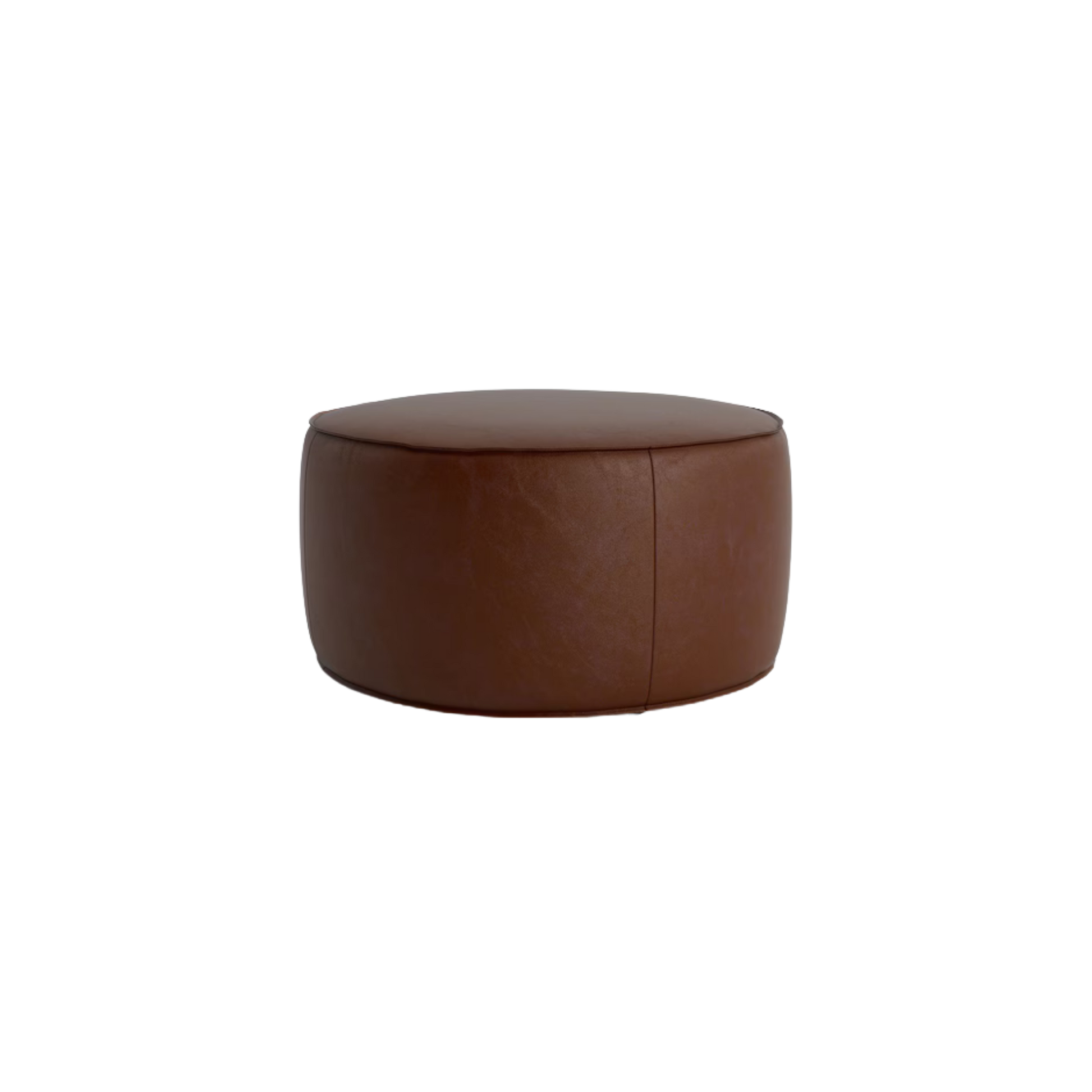 Rhonda Round Leather Ottoman - Custom - Chapin Furniture