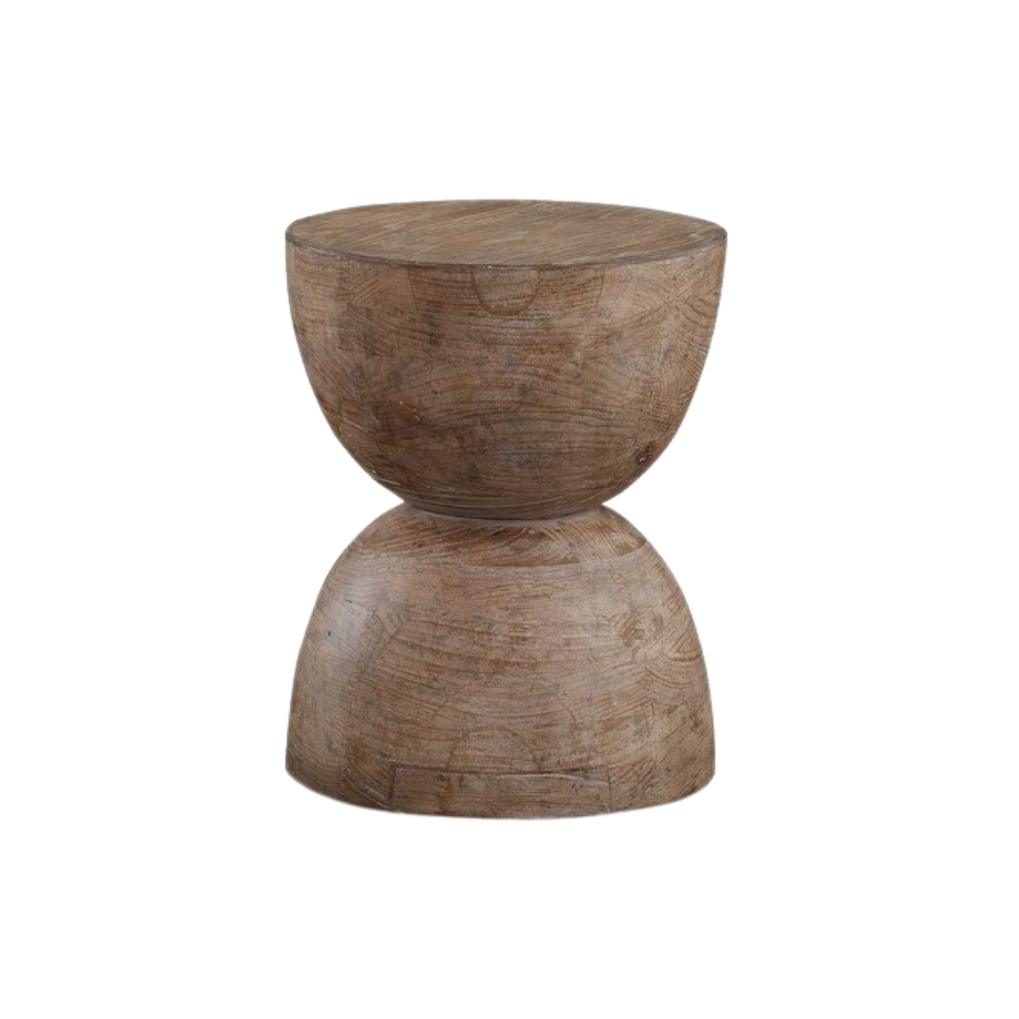 Tahiti Round Lamp Table - Coconut Shell Brown - Chapin Furniture