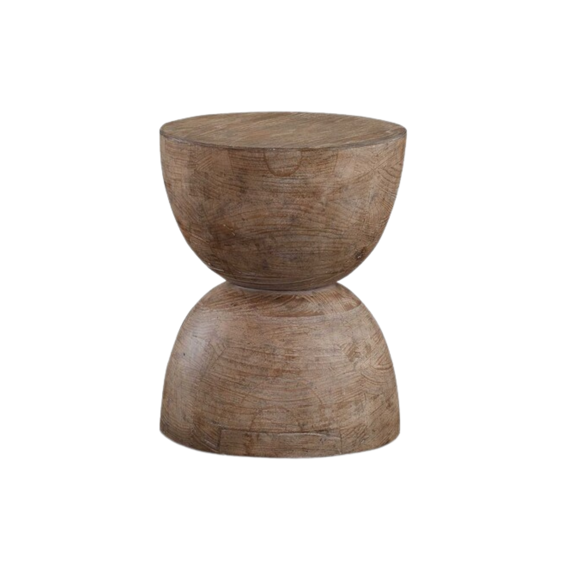 Tahiti Round Lamp Table - Coconut Shell Brown - Chapin Furniture