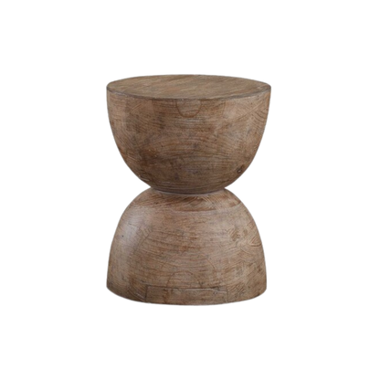 Tahiti Round Lamp Table - Coconut Shell Brown - Chapin Furniture