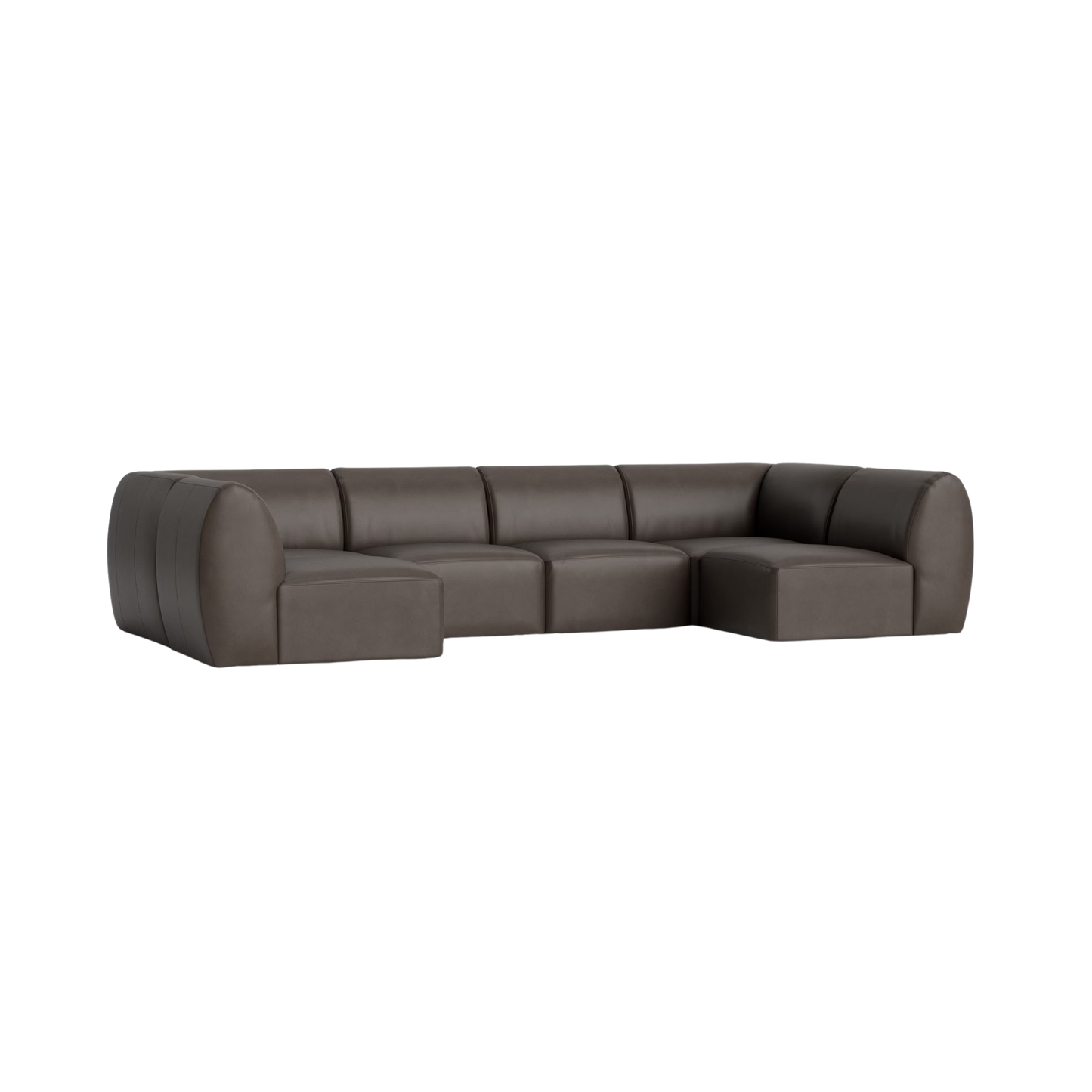 Clyde Leather Modular U-Shaped Sectional - Custom - Chapin Furniture