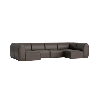 Clyde Leather Modular U-Shaped Sectional - Custom - Chapin Furniture