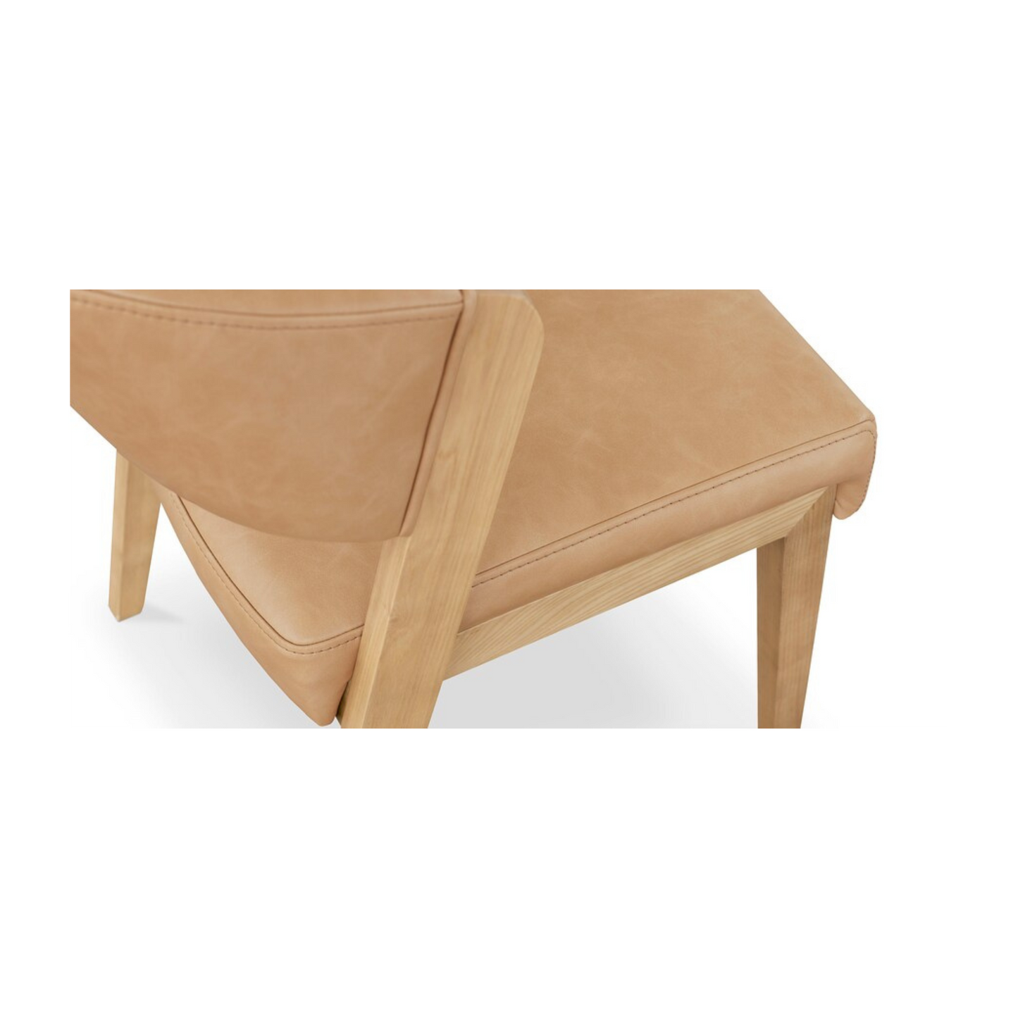 Asher Upholstered Faux Leather Dining Chair - Tan - Chapin Furniture