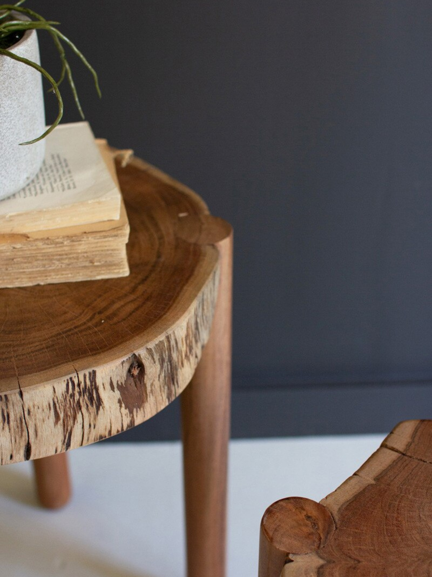 Set of 2 Acacia Wood Live Edge Accent Tables - Chapin Furniture