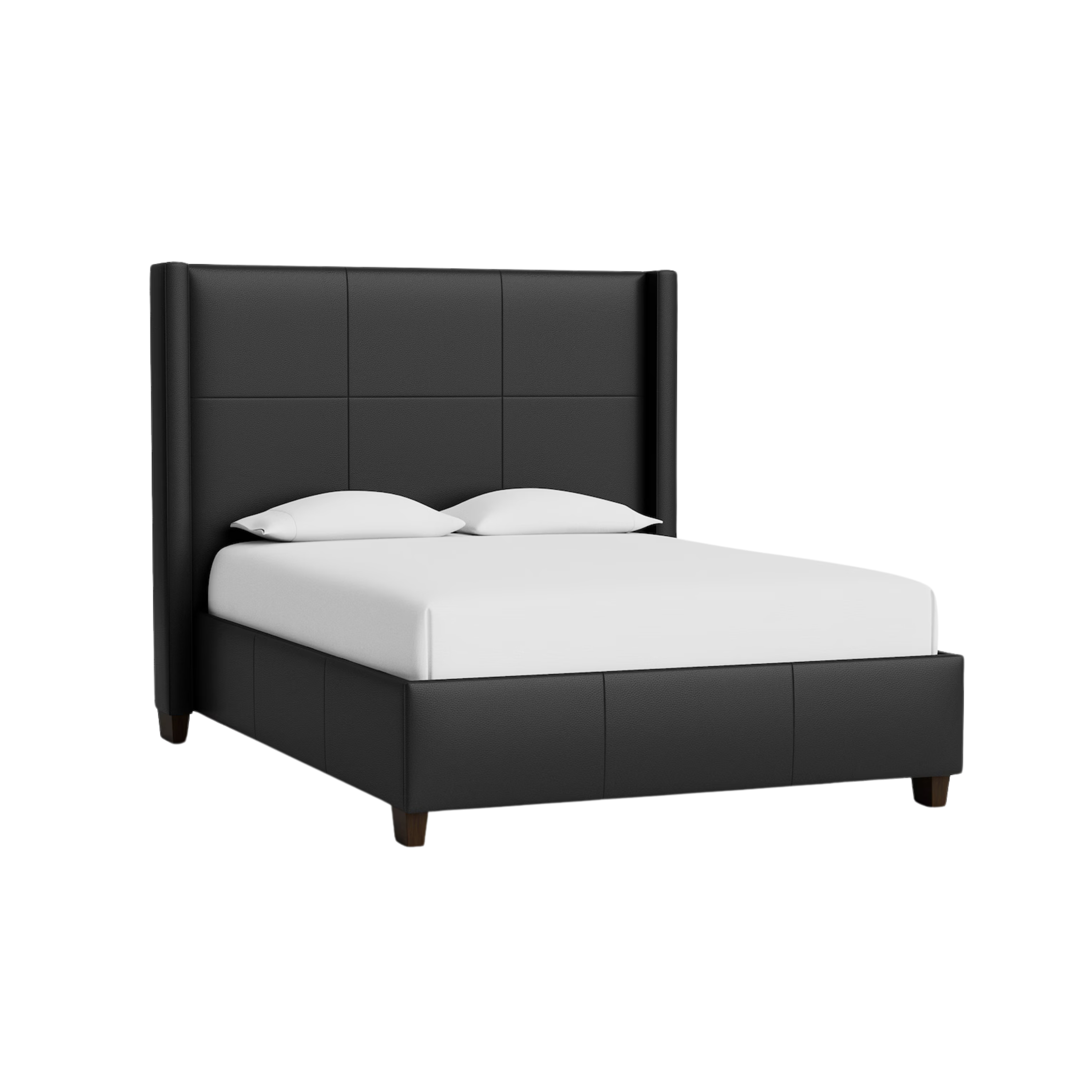 Dublin Leather Upholstered Custom Bed or Headboard