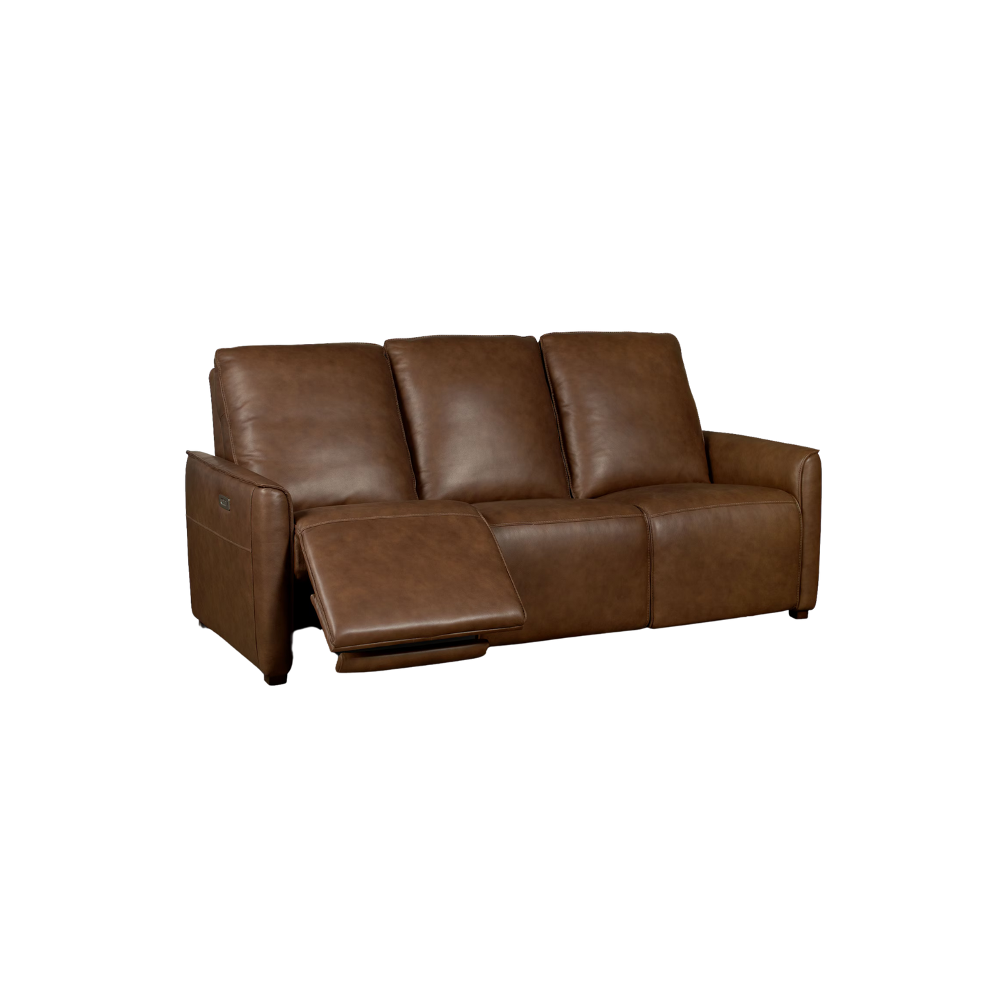 Everett Leather Reclining Sofa - Cork Leather - Chapin Furniture