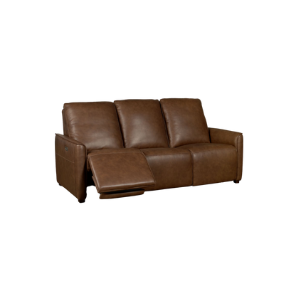 Everett Leather Reclining Sofa - Cork Leather - Chapin Furniture