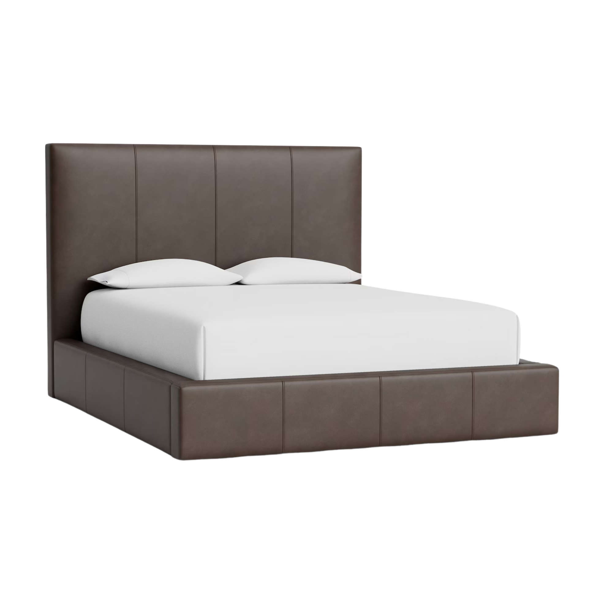 Eden Leather Upholstered Platform Bed 48" - Custom - Chapin Furniture