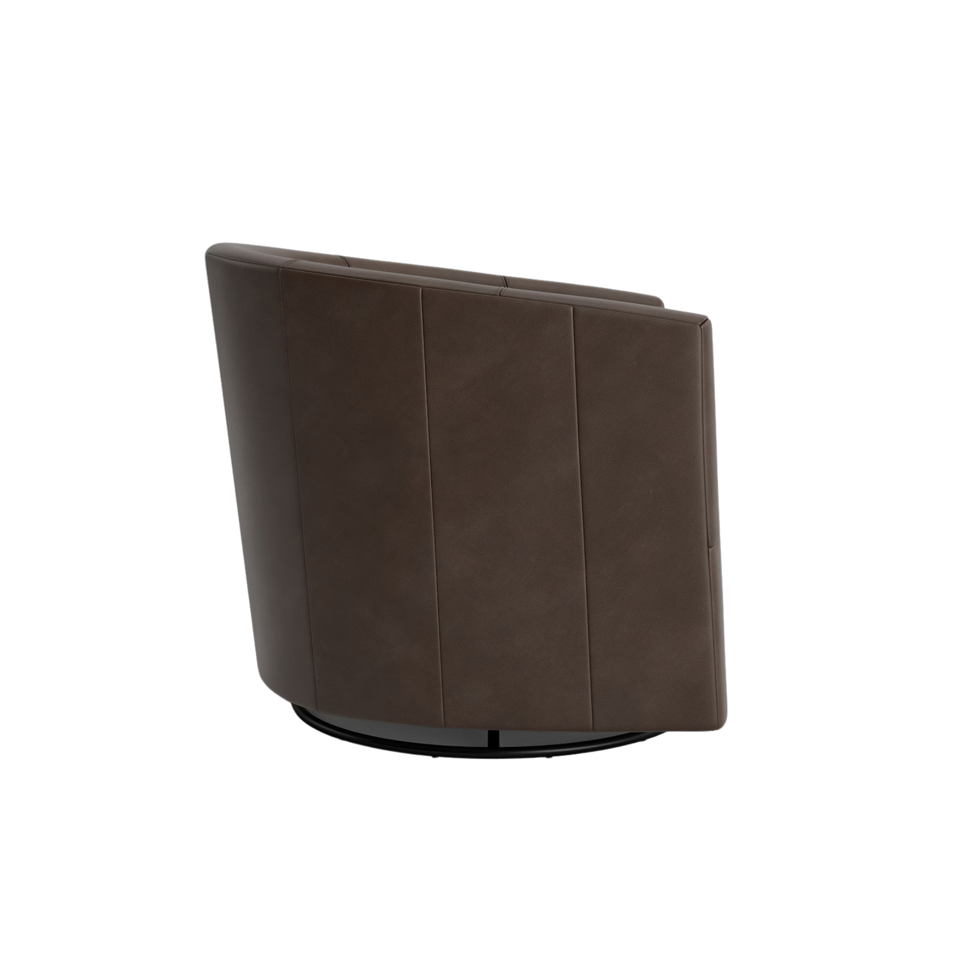 Maxwell Leather Barrel Back Swivel Glider - Custom - Chapin Furniture