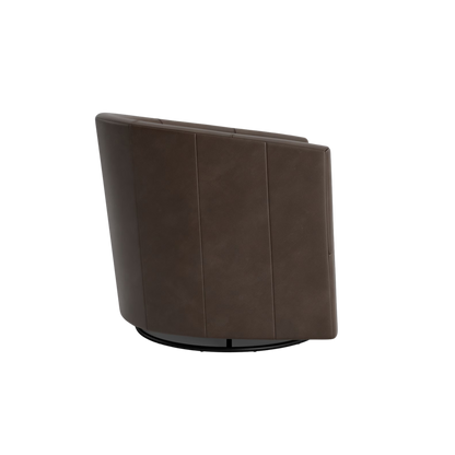 Maxwell Leather Barrel Back Swivel Glider - Custom - Chapin Furniture