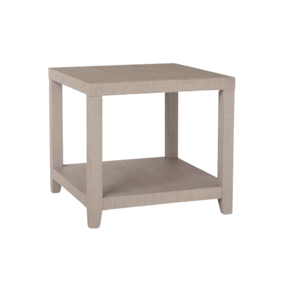 Ventura Raffia Square End Table - Sand Grey - Chapin Furniture
