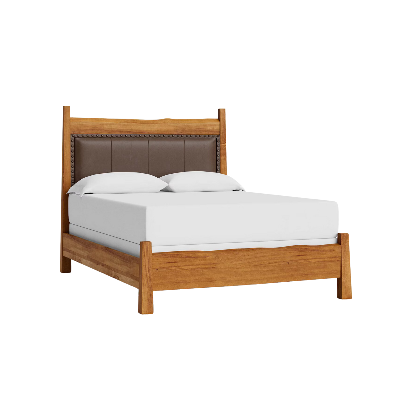 Benchmade Heritage Live Edge Leather Upholstered Bed - Custom - Chapin Furniture