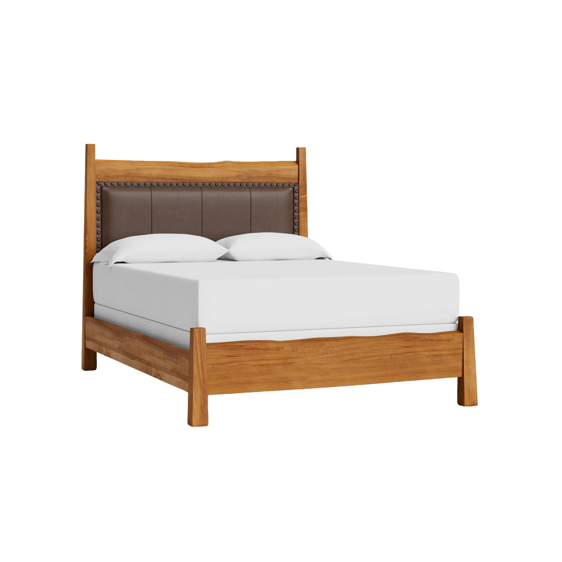 Benchmade Heritage Live Edge Leather Upholstered Bed - Custom - Chapin Furniture