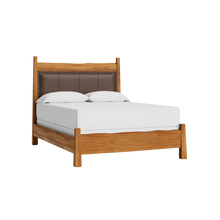 Benchmade Heritage Live Edge Leather Upholstered Bed - Custom - Chapin Furniture