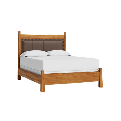 Benchmade Heritage Live Edge Leather Upholstered Bed - Custom - Chapin Furniture