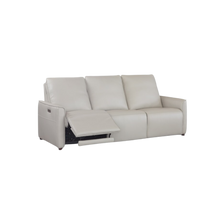 Everett Leather Reclining Sofa - Light Grey - Chapin Furniture