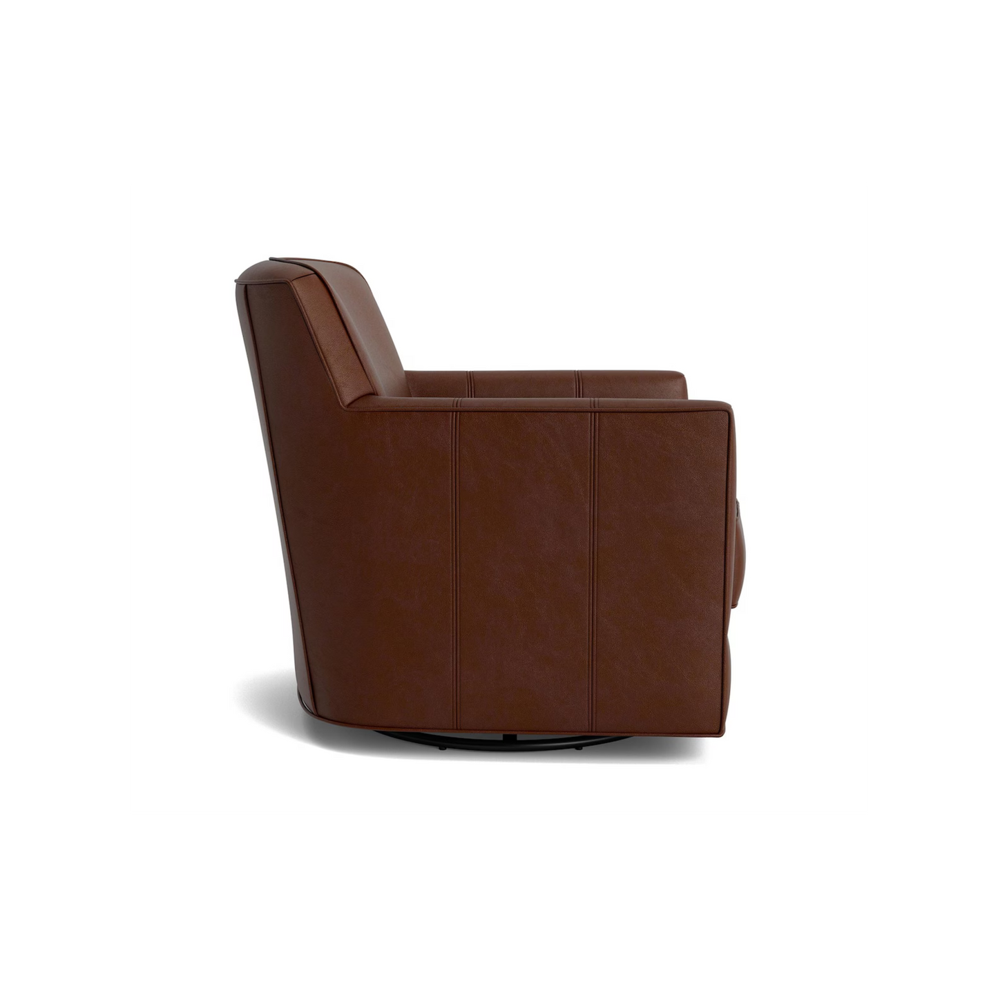 New American Living Leather Thin Track Arm Swivel Chair - Custom - Chapin Furniture