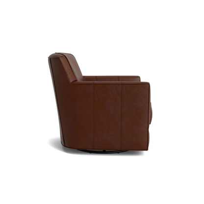 New American Living Leather Thin Track Arm Swivel Chair - Custom - Chapin Furniture