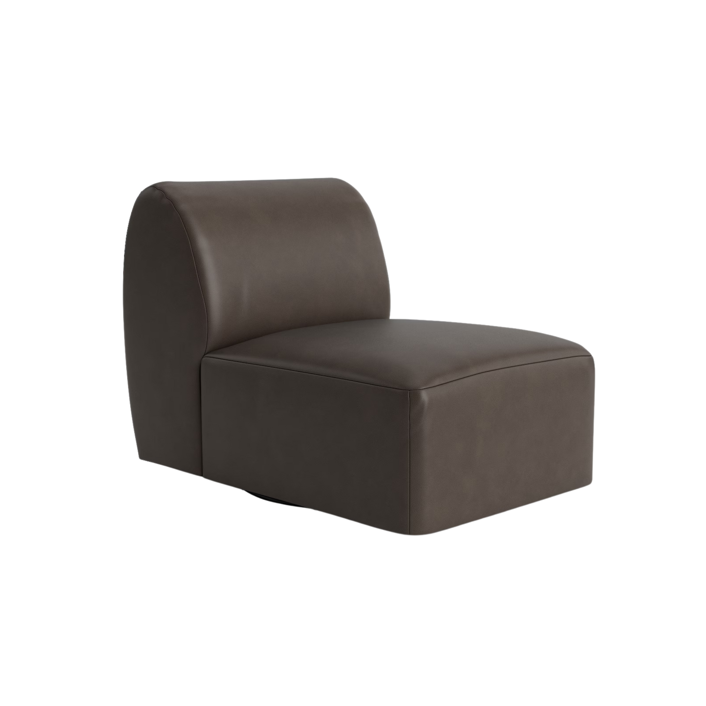 Clyde Leather Armless Swivel Chair - Custom - Chapin Furniture