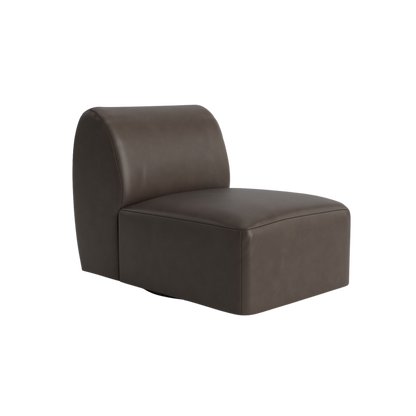 Clyde Leather Armless Swivel Chair - Custom - Chapin Furniture