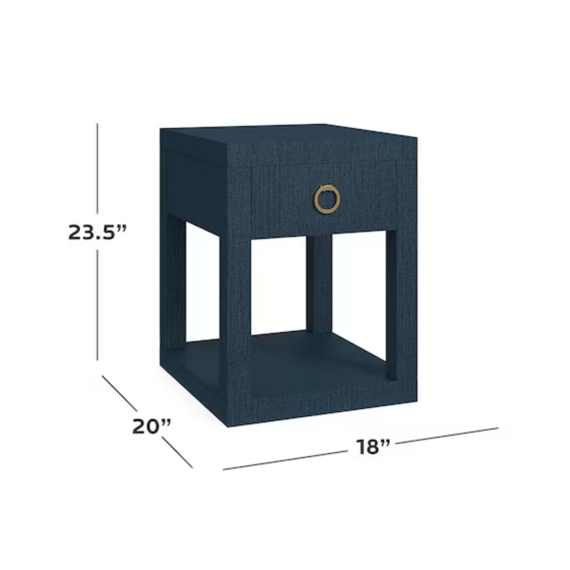 Ventura Raffia Chairside Table - Pacific Blue - Chapin Furniture