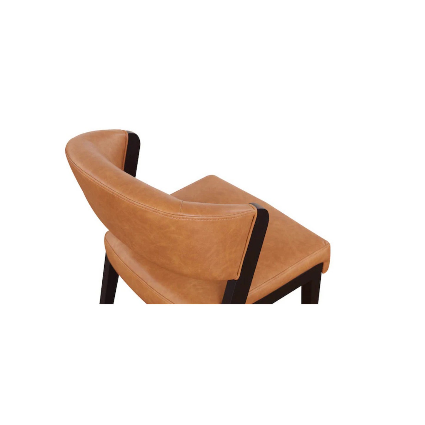 Asher Upholstered Faux Leather Dining Chair - Brown - Chapin Furniture