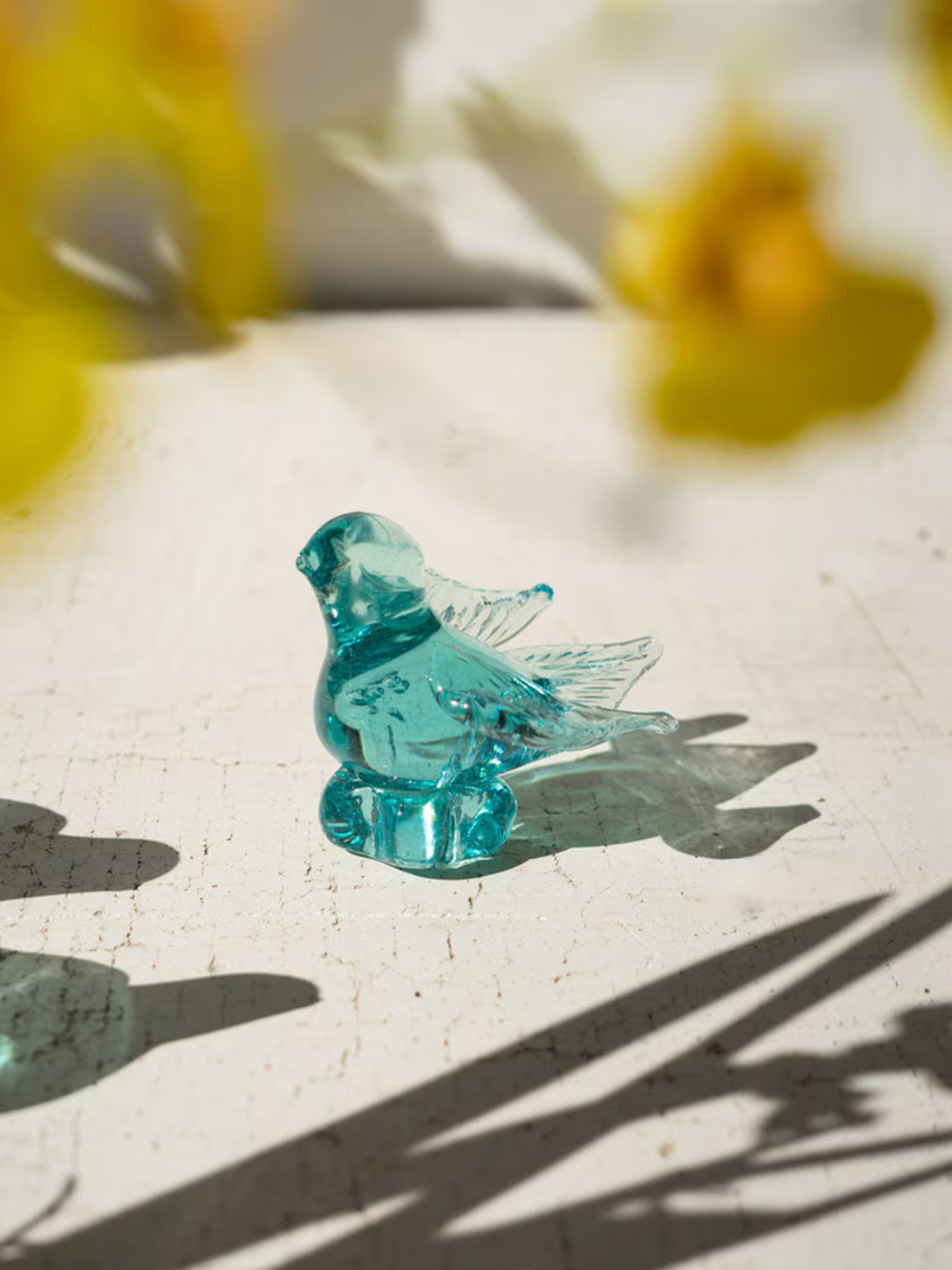 Blue Recycled Glass Bird - Set of 6 - Chapin Furniture