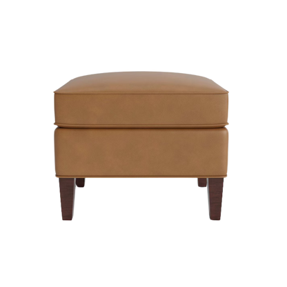 Kent Leather Ottoman - Custom - Chapin Furniture