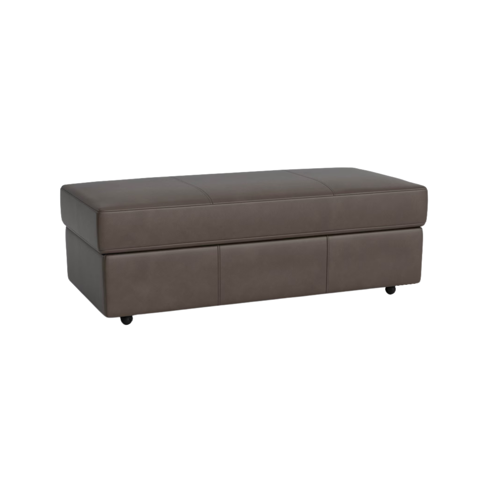 Ellery Leather Storage Ottoman - Custom - Chapin Furniture