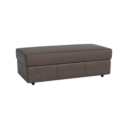 Ellery Leather Storage Ottoman - Custom - Chapin Furniture
