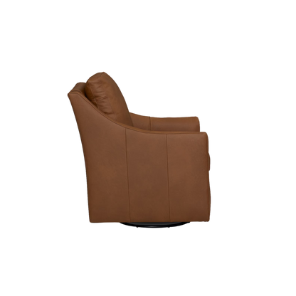 Sloan Leather Slope Arm Swivel Glider Chair - Custom - Chapin Furniture