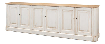 Antique Whitewash Sideboard, 6 Door - Chapin Furniture