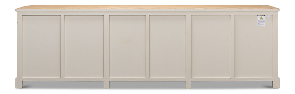 Antique Whitewash Sideboard, 6 Door - Chapin Furniture